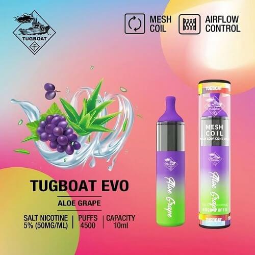 Tugboat EVO 4500 Disposable Vape Device , Aloe Grape