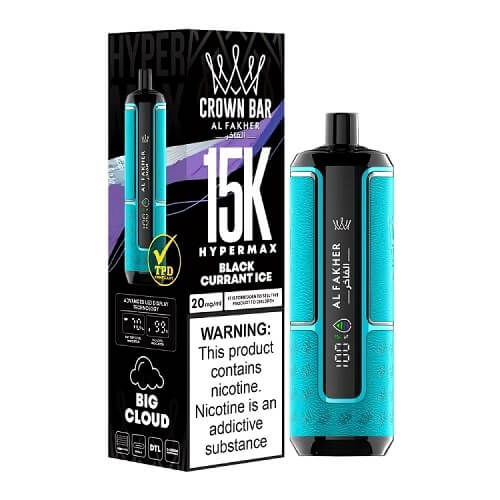 Al Fakher Crown Bar 15000 Hypermax Disposable Device , Blackcurrant Ice