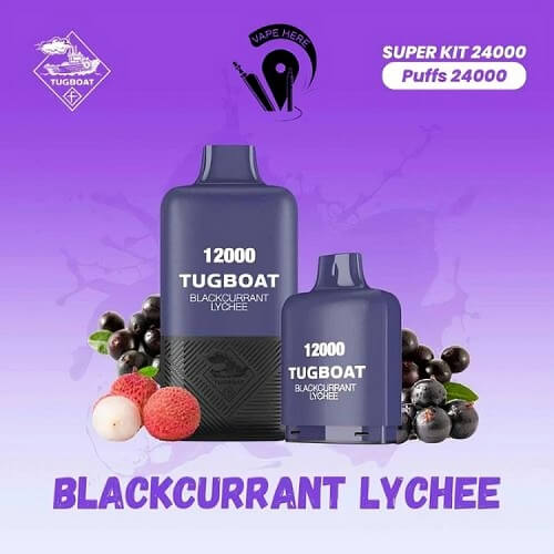 Tugboat 24000 Disposable Vape Device , Blackcurrant Lychee