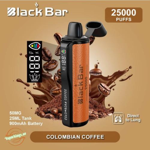 Black Bar 25000 Puffs Disposable Vape Device -Colombian Coffee