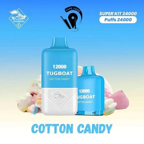 Tugboat 24000 Disposable Vape Device , Cotton Candy