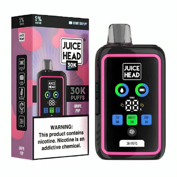 Juice Head 30k Puff Disposable Vape Device 50Mg - Grape Pop