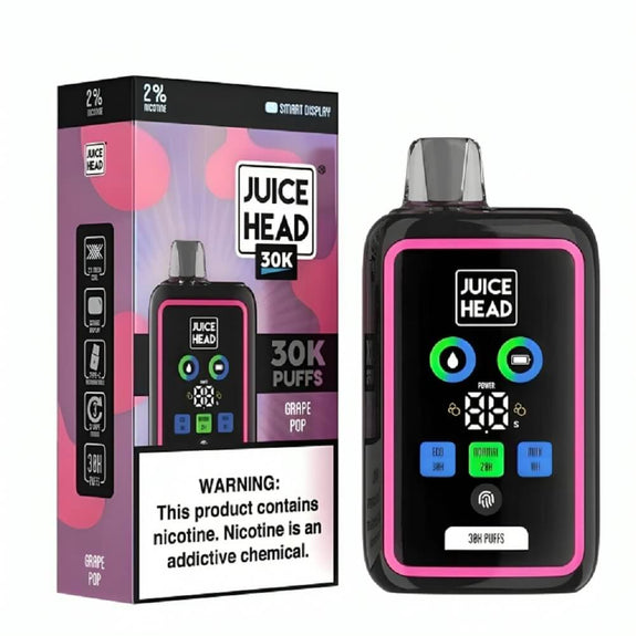 Juice Head 30k Puff Disposable Vape Device 20mg - Grape Pop