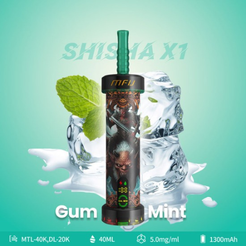 MFU Shisha X1 40000 Puffs Disposable Vape Device-Gum Mint