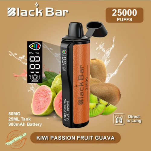 Black Bar 25000 Puffs Disposable Vape Device -Kiwi Passion Fruit Guava