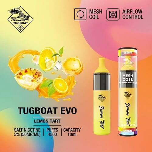 Tugboat EVO 4500 Disposable Vape Device , Lemon Tart