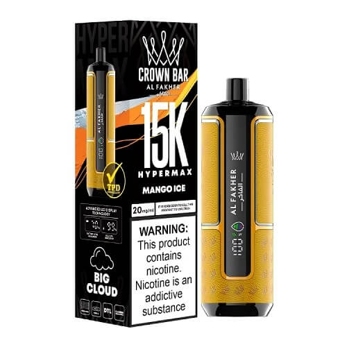 Al Fakher Crown Bar 15000 Hypermax Disposable Device , Mango Ice