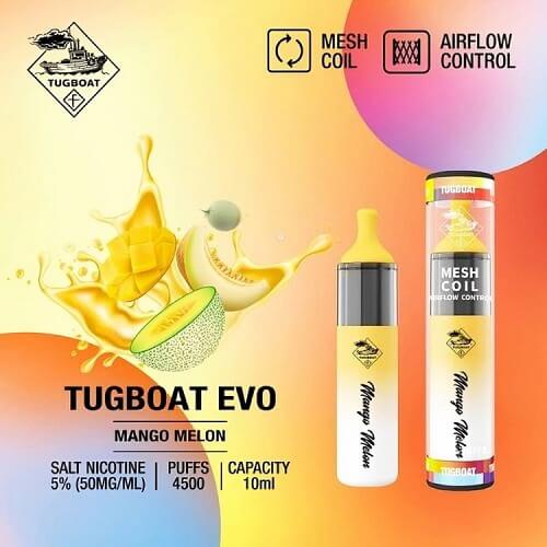 Tugboat EVO 4500 Disposable Vape Device , Mango Melon