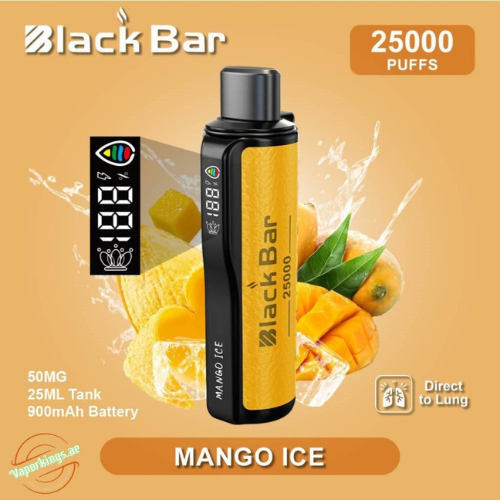 Black Bar 25000 Puffs Disposable Vape Device -Mango Ice