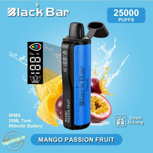 Black Bar 25000 Puffs Disposable Vape Device -Mango Passion Fruit