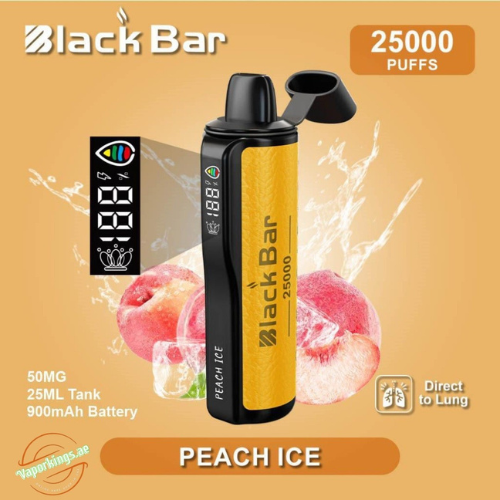 Black Bar 25000 Puffs Disposable Vape Device -Peach Ice