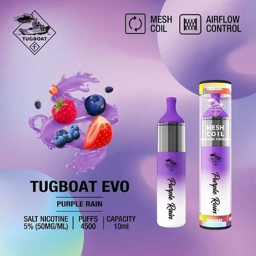 Tugboat EVO 4500 Disposable Vape Device , Purple Rain