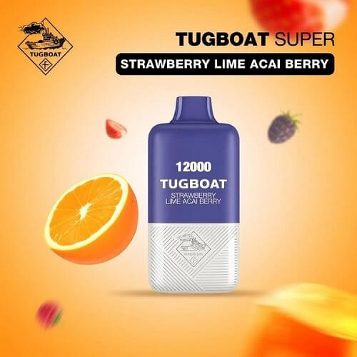 Tugboat 12000 Disposable Vape Device - Strawberry Lime Acai Berry