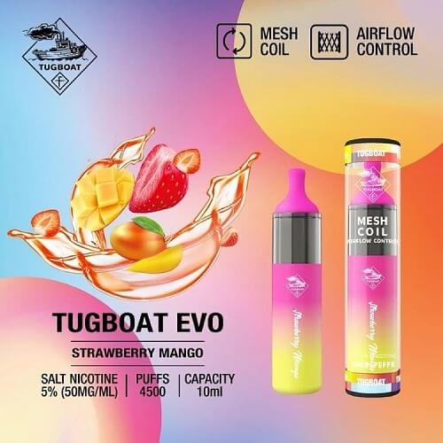 Tugboat EVO 4500 Disposable Vape Device , Strawberry Mango