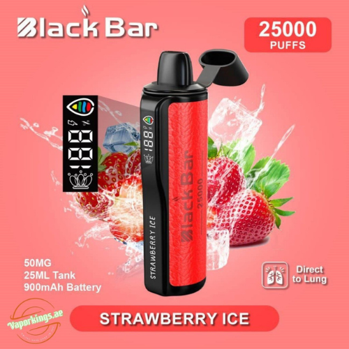 Black Bar 25000 Puffs Disposable Vape Device -Strawberry Ice