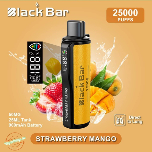 Black Bar 25000 Puffs Disposable Vape Device -Strawberry Mango