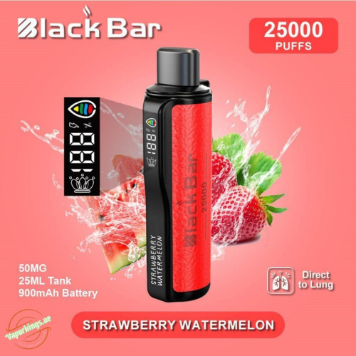 Black Bar 25000 Puffs Disposable Vape Device -Strawberry Watermelon