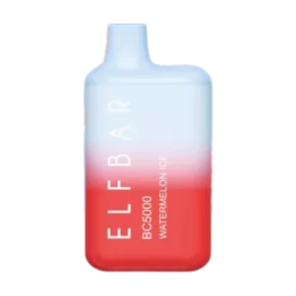 Elf Bar BC5000 Disposable Vape with compact, stylish design and smooth finish. Delivers up to 5000 puffs with a variety of flavors in a portable, user-friendly device