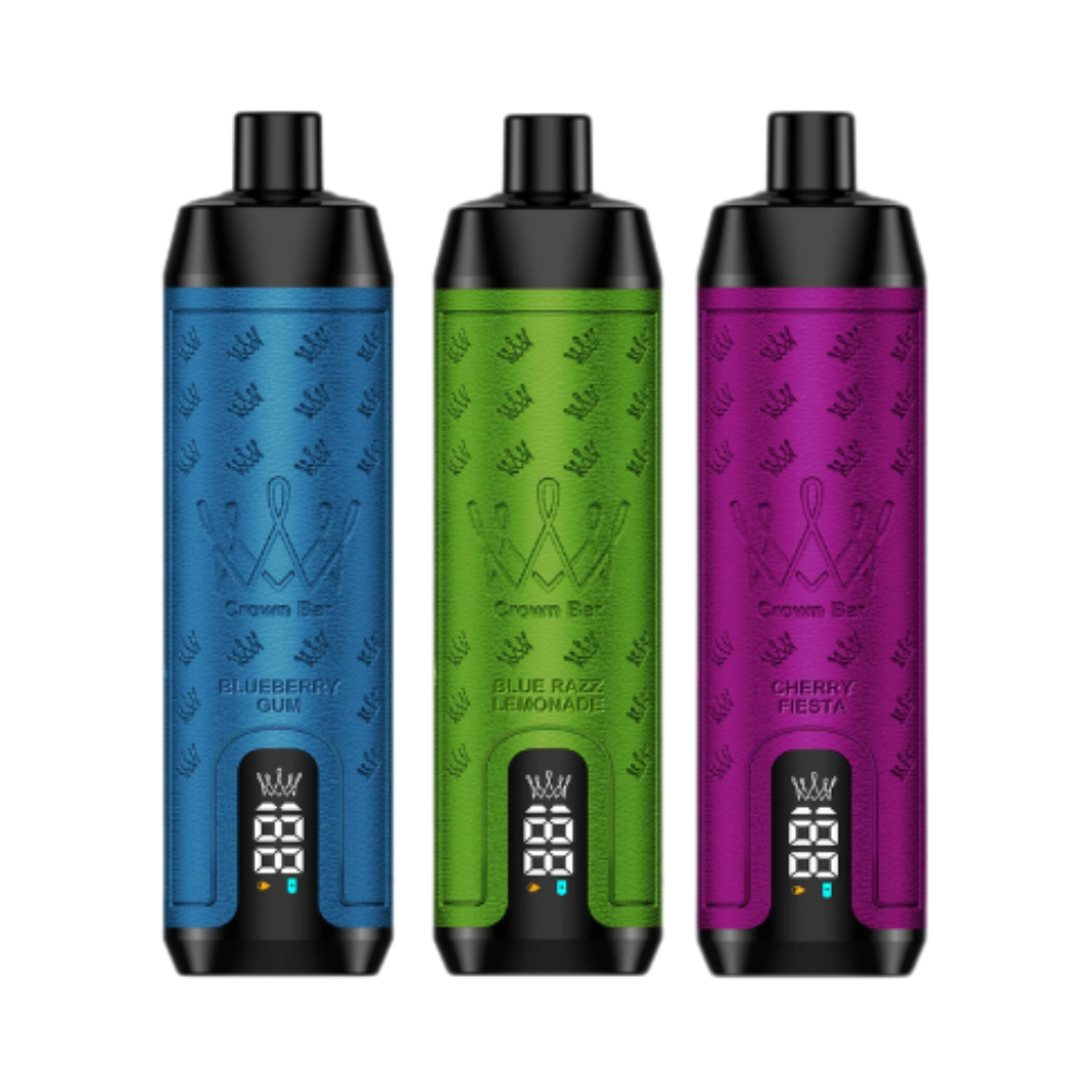 Al Fakher Crown Bar 12000 Disposable Vape Device with a sleek, compact body and vibrant finish. Delivers up to 12,000 puffs with rich flavor and smooth performance.