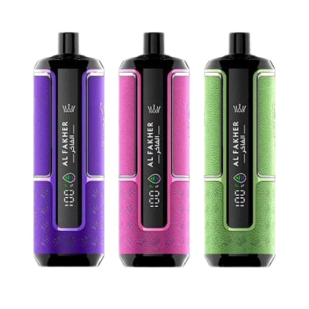 Al Fakher Crown Bar 15000 Hypermax Disposable Device with bold, modern design. High-performance vape offering up to 15,000 puffs and a variety of intense flavors.
