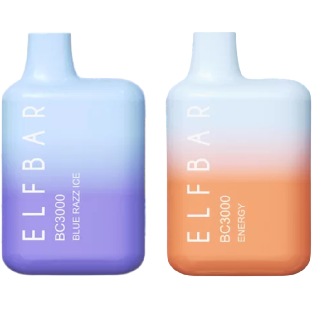 Elf Bar BC3000 Disposable Vape with compact, colorful design and bold branding. Delivers up to 3000 puffs with smooth flavor and portable convenience.